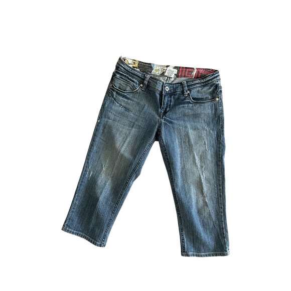 Z CAVARICCI Vintage y2k Denim Capris Pants Size 7 - Picture 8 of 8